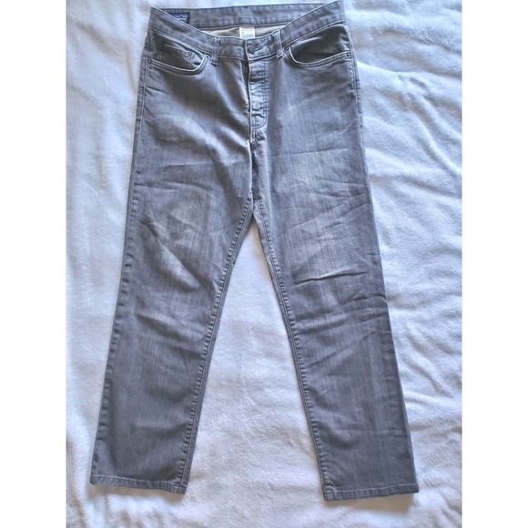 PATAGONIA Organic Cotton Regular Fit Button Fly Gray / Black Jeans 34 X 30 - Picture 1 of 13